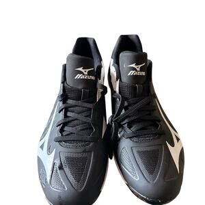 Mizuno Heist IQ Baseball Metal Cleats Mens Size 10 Black White 11GM258190 320501